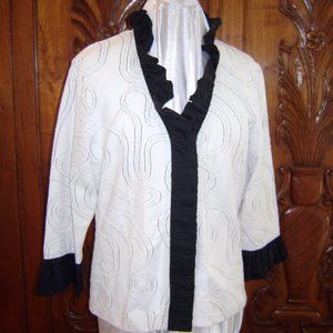 Black and white Ravel top, size L, preworn but with no signs of wear
